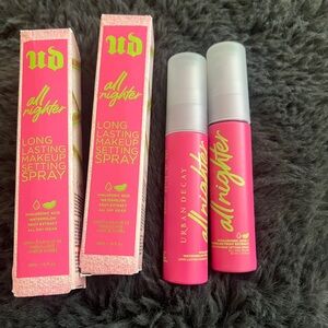 2X Urban Decay ALL NIGHTER HYALURONIC ACID DEWY SETTING SPRAY 1 oz